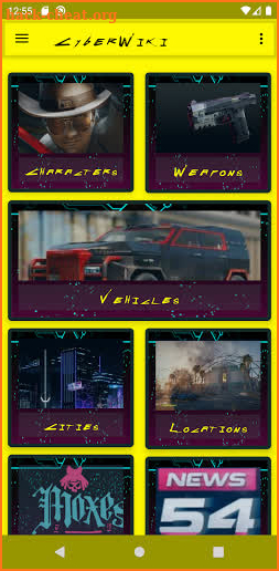 Wiki Cyberpunk 2077 (fan app) screenshot