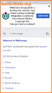 Wikivoyage screenshot