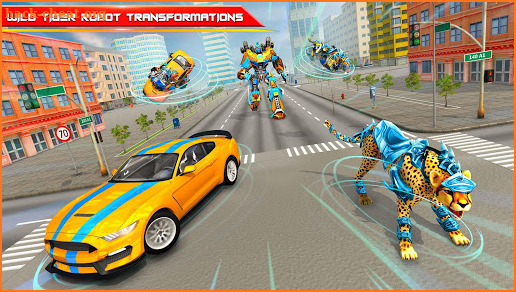 Wild Cheetah Transforming Robot Car Robot Games screenshot