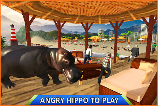 Wild Hippo Beach Attack Jungle Simulator screenshot