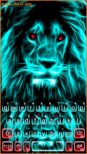 Wild Neon Lion Keyboard Theme screenshot