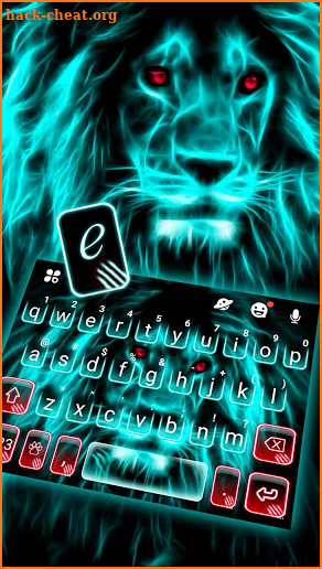 Wild Neon Lion Keyboard Theme screenshot