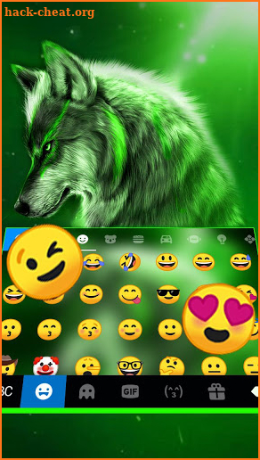 Wild Night Wolf Keyboard Theme screenshot