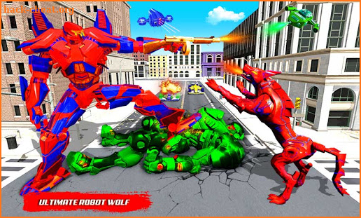 Wild Wolf Robot Transforming Flying Car Robot Game screenshot