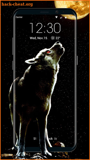 Wild Wolf style lock screen screenshot