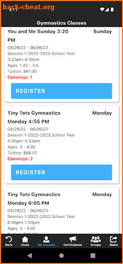 Wilson School of Gymnastics screenshot