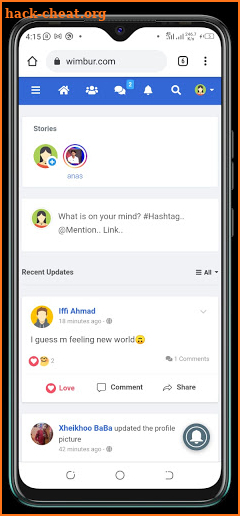 Wimbur - Worlds Largest Social Media Network screenshot