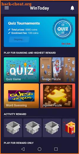 Win today App Cash Rewards App screenshot