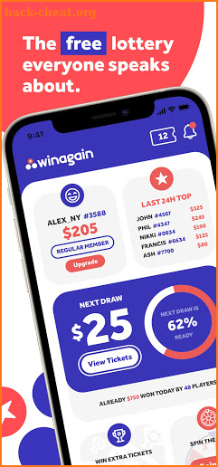 Winagain screenshot