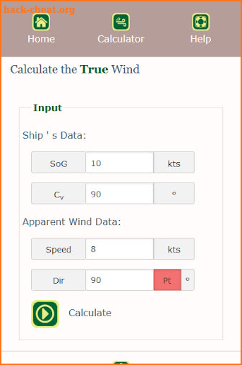 Wind Calculator screenshot