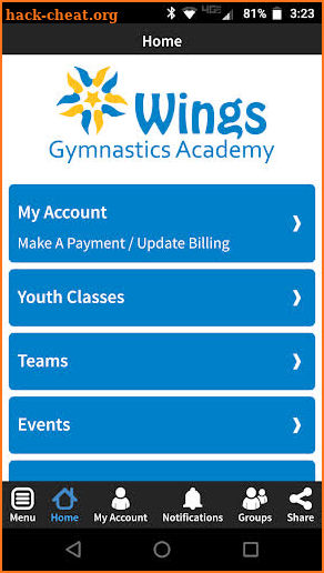 Wings Gymnastics Academy screenshot