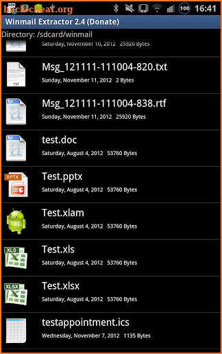 Winmail.dat Extractor (Donate) screenshot