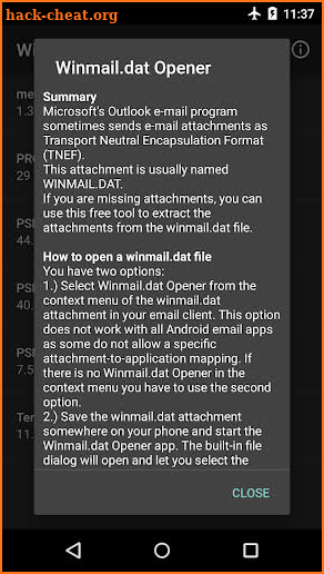 Winmail.dat Opener screenshot