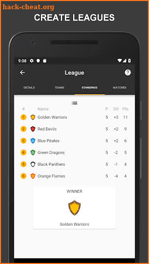Winner - Tournament Maker App, League Manager screenshot