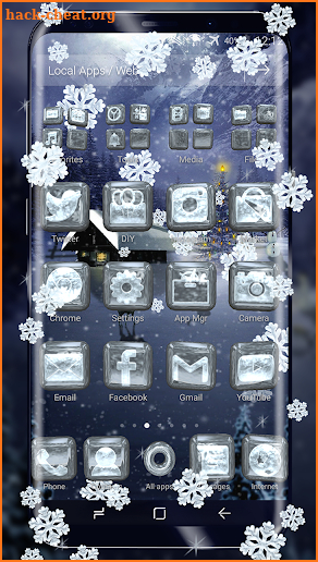 Winter Snow 3D Theme screenshot