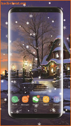 Winter Snow night HD Live Wallpaper Free screenshot