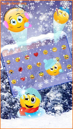 Winter Snowfall Keyboard Theme screenshot