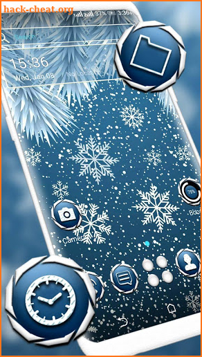 Winter Snowflake Launcher Theme screenshot