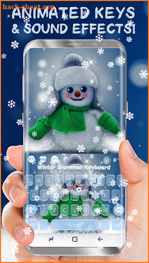 Winter Snowman Keyboard Theme screenshot