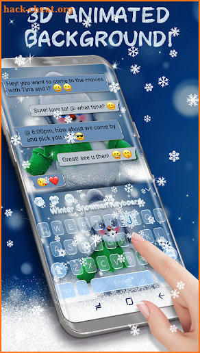 Winter Snowman Keyboard Theme screenshot