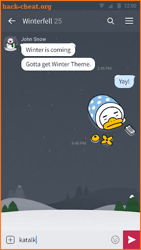 Winter Story - KakaoTalk Theme screenshot