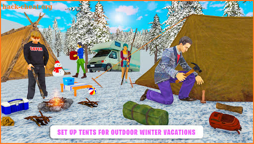 Winter Vacation camping sim screenshot
