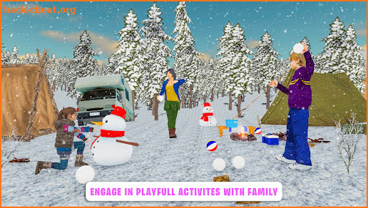 Winter Vacation camping sim screenshot