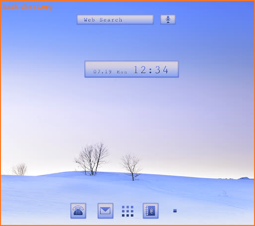Winter Wallpaper Snowy Sunrise Theme screenshot