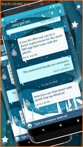 Winter Wonderland Animated SMS Theme screenshot