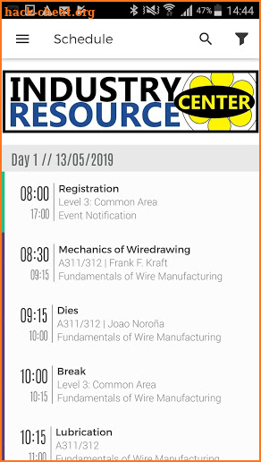 Wire Association Intl Events screenshot