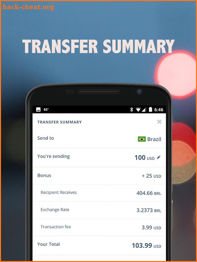 WireCash Money Transfer screenshot