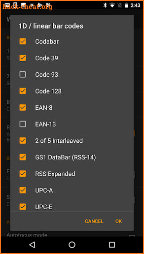 Wireless Barcode Scanner, Full screenshot