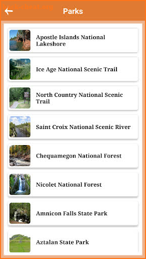 Wisconsin State and National Parks. screenshot