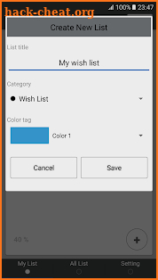 Wish List screenshot