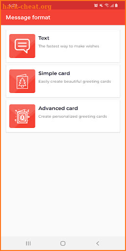 Wishes cards maker screenshot
