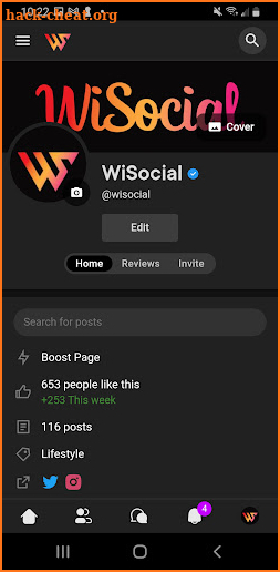 WiSocial screenshot