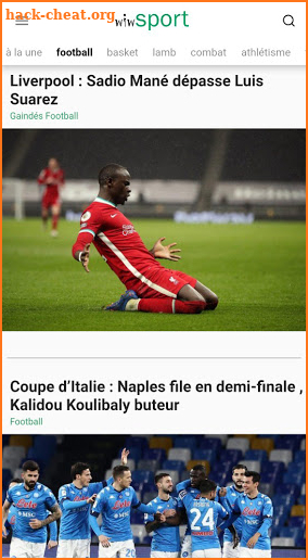 wiwsport - l'actualité sportive du Sénégal screenshot