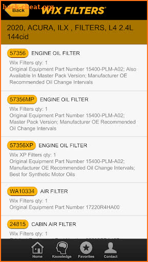 Wix Filters Mobile Catalog screenshot