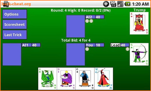WIZARD Card Game screenshot