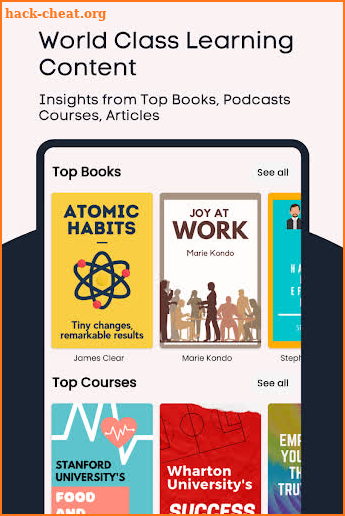 Wizdom: Insights from Top Books, Courses, Podcasts screenshot