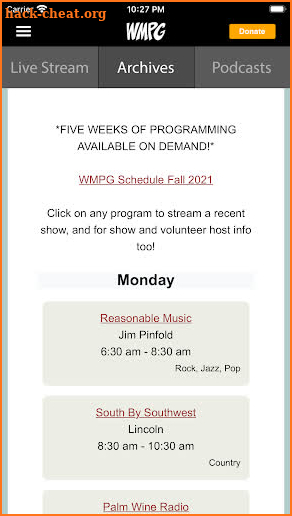 WMPG Community Radio screenshot