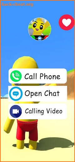 Wobbly yellow Life Fake Call video and chat screenshot