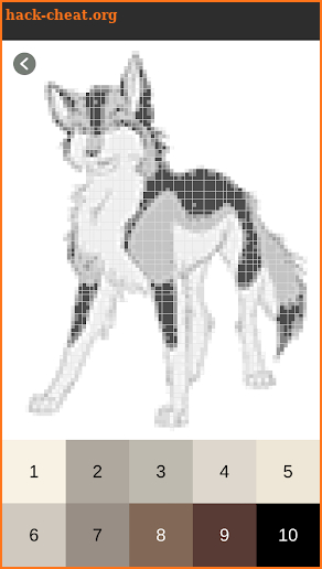 Wolf Color by Number - Wolf Pixel Art screenshot
