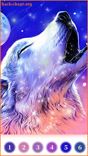 Wolf Coloring Book - Color by number paint games screenshot