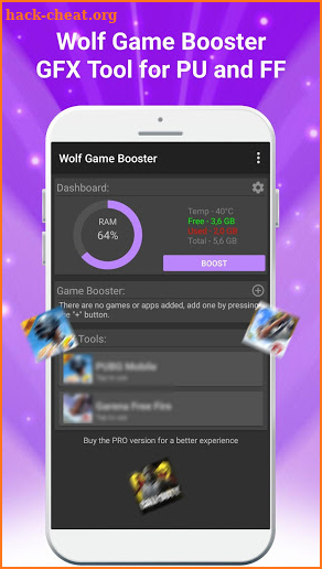 Wolf Game Booster & GFX Tool for PU and FF screenshot
