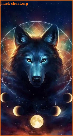 Wolf king round moon live wallpaper screenshot