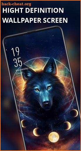 Wolf king round moon live wallpaper screenshot