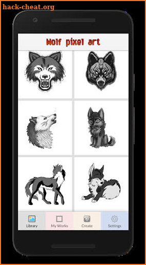 Wolf Pixel Art screenshot