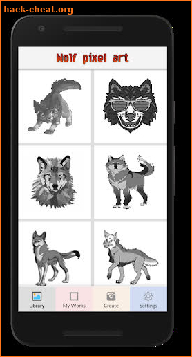 Wolf Pixel Art screenshot