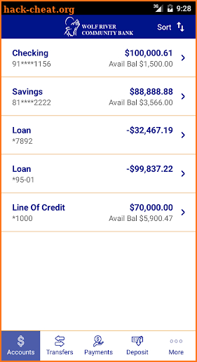 Wolf River Mobile Banking screenshot